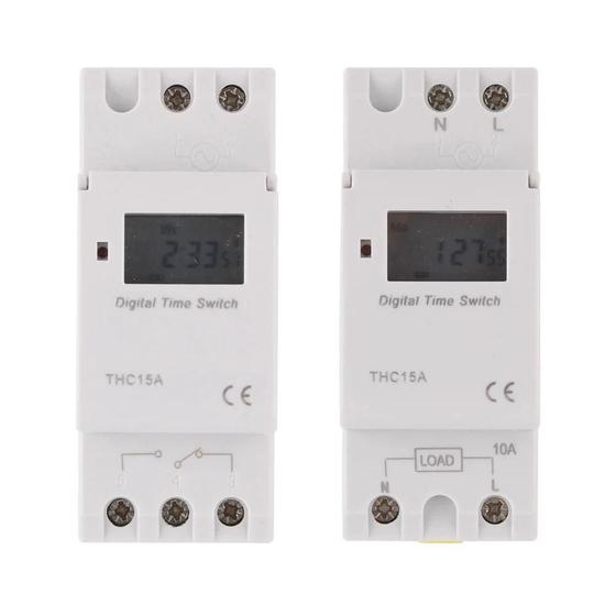 Imagem de Interruptor Temporizador Digital Programável De 7 Dias Com Controle De Relé 220V 230V 8A 10A 16A