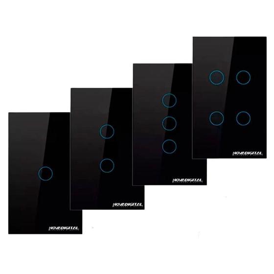 Interruptor Touch 3 Botões Wifi Nova Digital WS US2 W PRETO Menor preço em Interruptor Touch 3 Botões Wifi Nova Digital WS US2 W PRETO