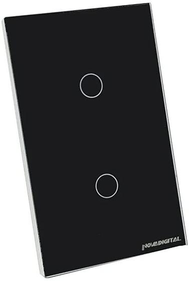 Interruptor Touch Led 2 Botões Wifi Preto Google Alexa Menor preço em Interruptor Touch Led 2 Botões Wifi Preto Google Alexa