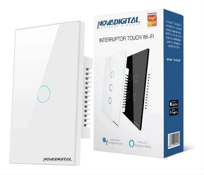 Interruptor Touch Led Rf433 Wifi 1 Botão Google Home Alexa Menor preço em Interruptor Touch Led Rf433 Wifi 1 Botão Google Home Alexa