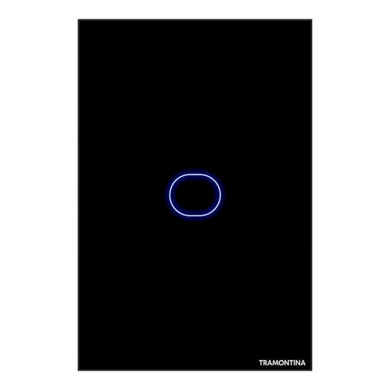 Imagem de Interruptor Touch Wi-Fi Smart Preto com 1 Canal Tramontina