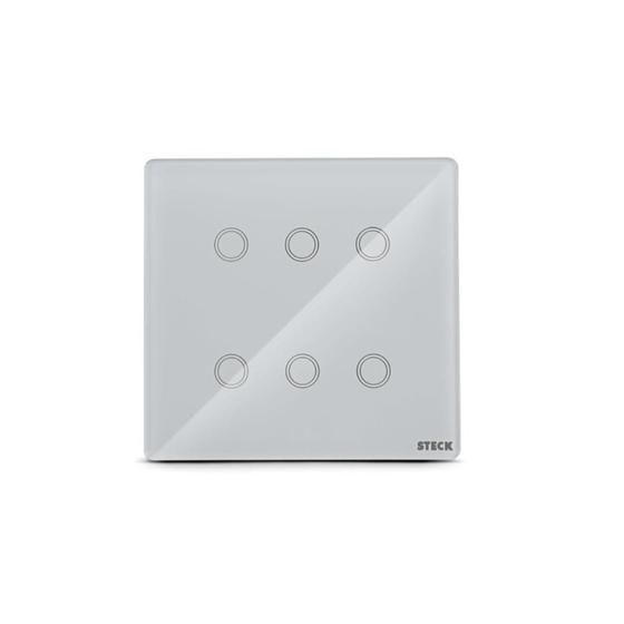 Imagem de Interruptor Touch Wifi 4x4 6 Módulos Branco Smarteck