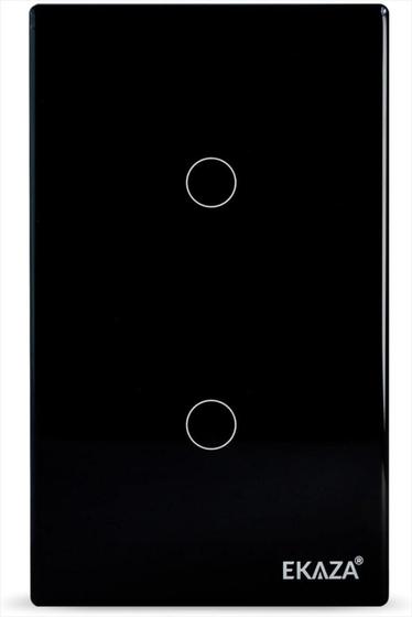 Imagem de Interruptor Touch Zigbee Inteligente Smart 2 Botões Ekaza