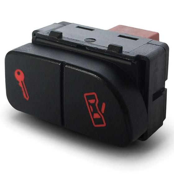 Imagem de Interruptor Trava Elétrica Porta Simples Vw Fox Preto