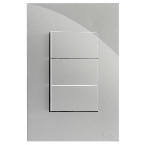 Imagem de Interruptor Triplo 2 Paralelos 1 Simples 4X2 Brg11080-9Pr