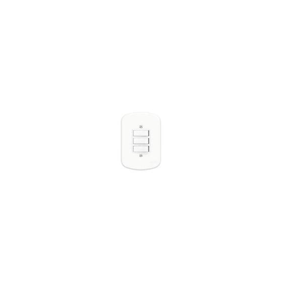 Imagem de Interruptor Triplo Simples 10a/250v Blanc