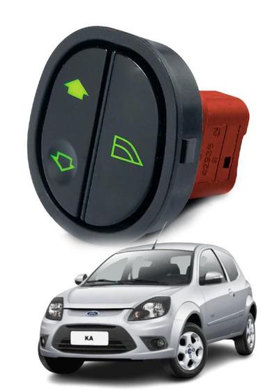Imagem de Interruptor Vidro Elét Simples Ka 09/ Com Moldura Preto Ld