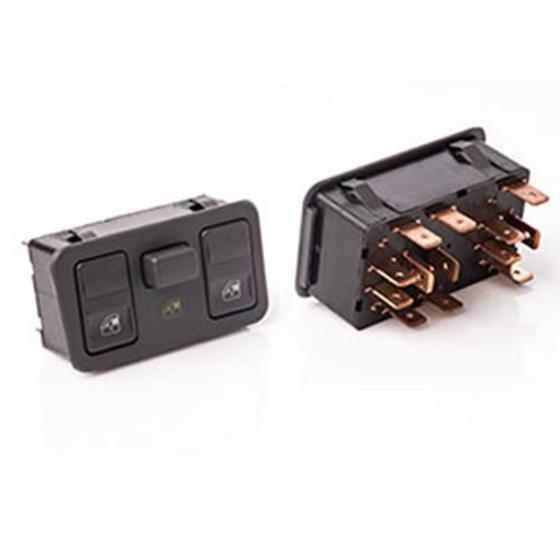 Imagem de Interruptor Vidro Eletrico Gol 1997 Ate 1999 Parati 1997 Ate 1999 Duplo (Com 2 Interruptores Dos Vidros) Com Interruptor Bloqueio Dos Vidros Cinza D