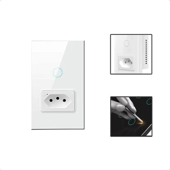 Imagem de Interruptor Zigbee Intelig Touch 1 Botão Tomada 4x2