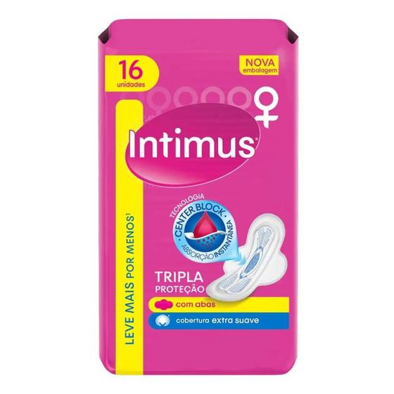 Imagem de Intimus absorvente tripla proteção extra suave com abas de 16 unidades