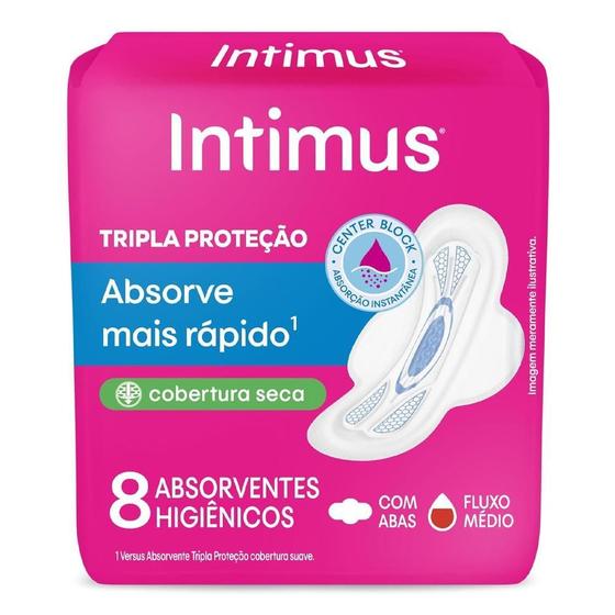 Imagem de Intimus tripla proteção seca com abas com 8 unidades
