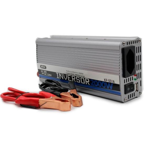 Imagem de Inversor Automotivo 2000W De 24V Para 220V Com Usb Knup 551A