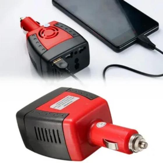 Imagem de Inversor Conversor 150w 12v P/ 110v Tomada Usb Veicular