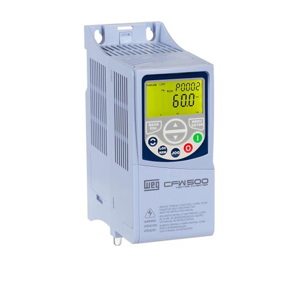 Inversor de Frequência Weg CFW500 Mono/Trifásico 200-240V Menor preço em Inversor de Frequência Weg CFW500 Mono/Trifásico 200-240V