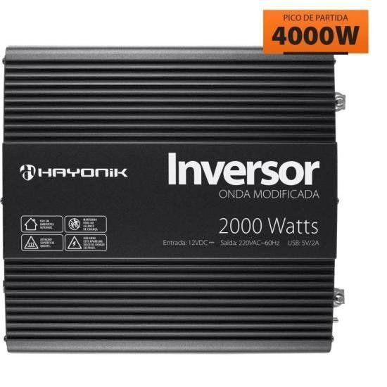 Imagem de Inversor de Onda Modificada 2000W 12Vdc/220V PW11-5 Off Grid Hayonik