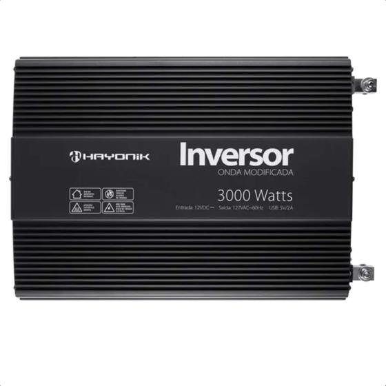 Imagem de Inversor de Onda Modificada 3000W 12Vdc/127V PW12-1 Automotivo Hayonik - 68001