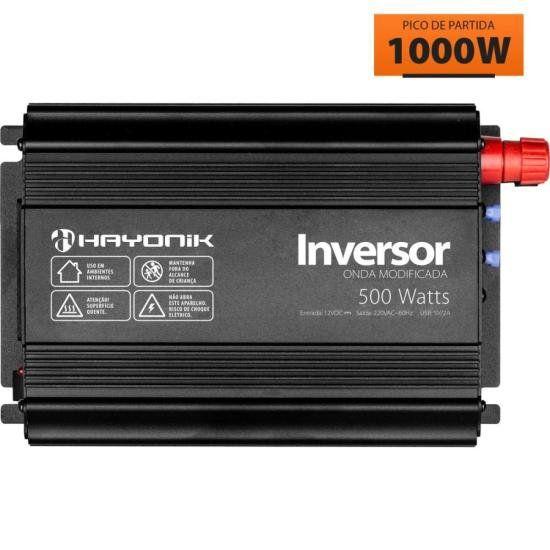Inversor de Onda Modificada 500W 12Vdc/220V PW11-6 Off Grid Hayonik Menor preço em Inversor de Onda Modificada 500W 12Vdc/220V PW11-6 Off Grid Hayonik