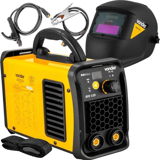 Imagem de Inversor de Solda Eletrodo e TIG 120A IM125 com Máscara Automático 127V 220V Bivolt IM125 Vonder