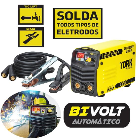 Inversor Solda 180a Bivolt 127/220v Solda Alumínio Inox Tork - Super ...