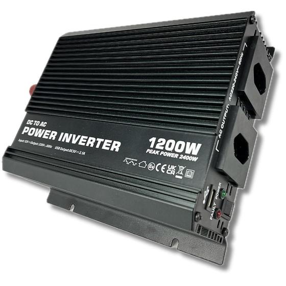 Imagem de Inversor Tensão 12V 220V 1200W Transformador Conversor Usb