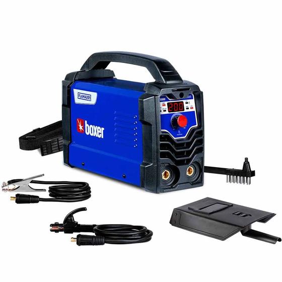 Inversora de solda 200A para eletrodo revestido e tig DC - FLAMA 201 BV - Boxer Menor preço em Inversora de solda 200A para eletrodo revestido e tig DC - FLAMA 201 BV - Boxer