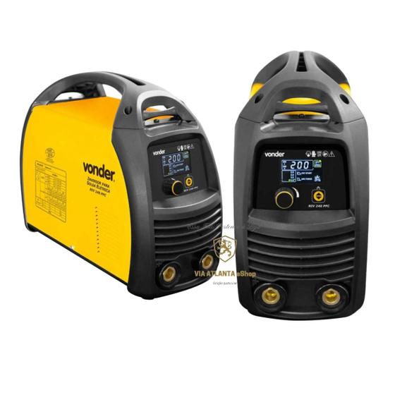 Imagem de Inversora Máquina Inversor de Solda DIG RIV240 PFC LCD  Bivolt Portátil Automática Digital Display C/Eletrodo 