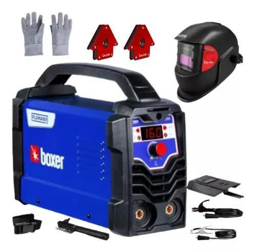 Imagem de Inversora Solda 160a Flama 161 Boxer Com esquadro e Kit Prot