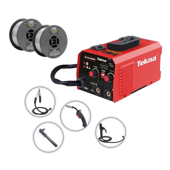 Imagem de Inversora Solda migmma Tekna Tw120i Profissional + Arame 2kg