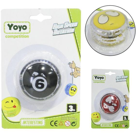 Imagem de Ioio (yoyo) de plastico estampas sortidas 5,5cm de ø na cartela - OM UTILIDADES