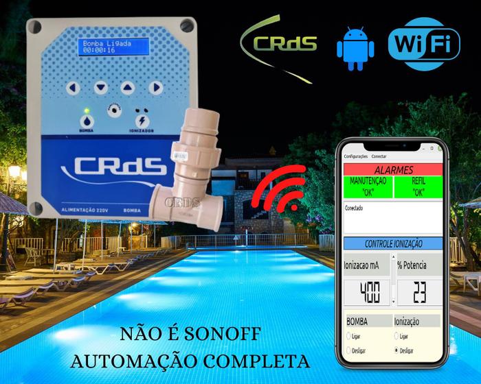 Imagem de Ionizador piscina 35m3 cobre e prata com Wifi CRdS