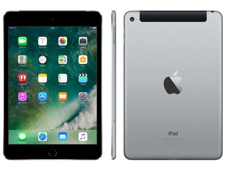 Imagem de iPad Mini 4 Apple 4G 64GB Cinza Espacial Tela 7,9”