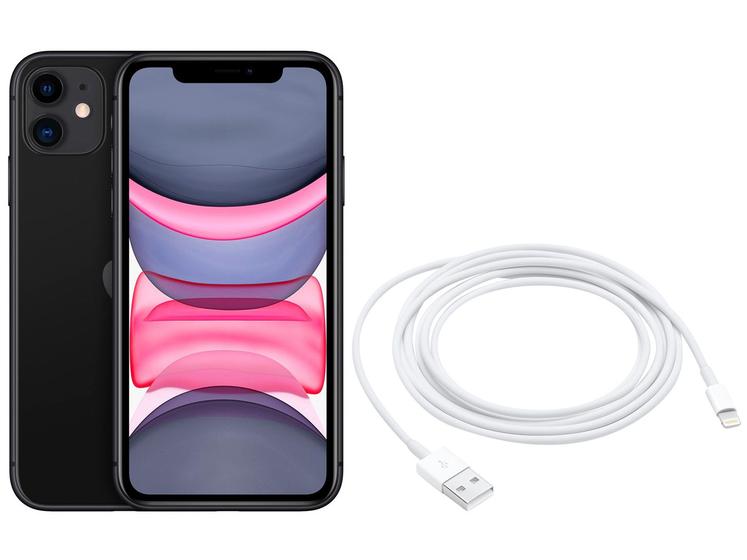 Imagem de iPhone 11 Apple 64GB Preto 6,1” 12MP iOS + Cabo