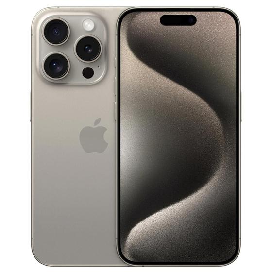 Imagem de iPhone 15 Pro Apple (256GB) Titânio Natural, Tela de 6,1", 5G e Câmera de 48MP