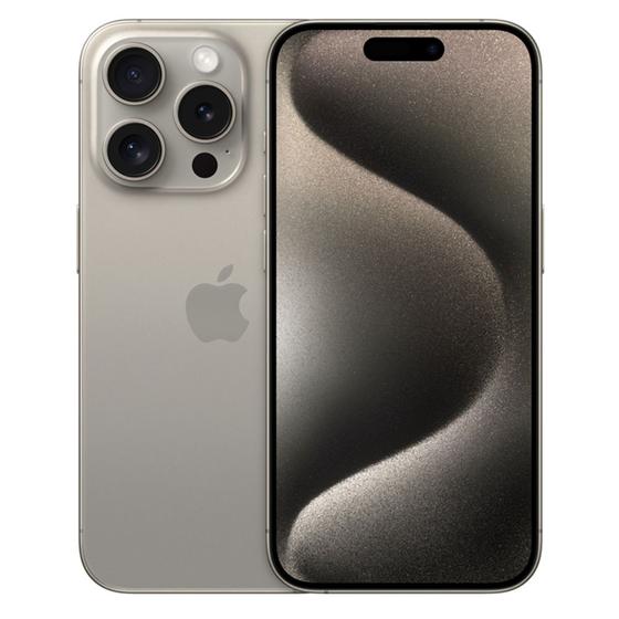 Imagem de iPhone 15 Pro Max Apple 1TB Natural Titanium, Tela 6.7", Câmera Tripla 48MP + Selfie 24MP - MU7J3BE/A