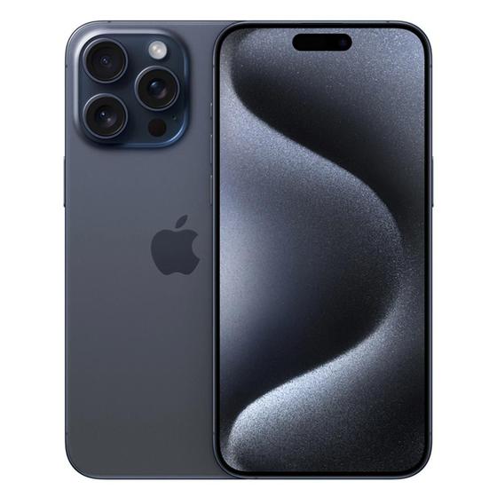 Imagem de iPhone 15 Pro Max Apple (256GB) Titânio Azul, Tela de 6,7", 5G e Câmera de 48MP