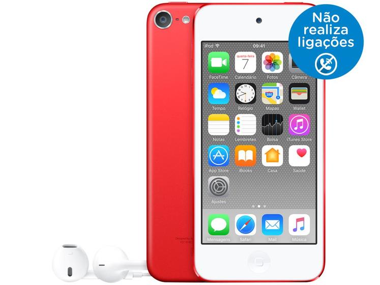 iPod Touch Apple 32GB Tela Multi-Touch Bluetooth - Câm. 5MP + Selfie  Vermelho - iPod Touch - Magazine Luiza