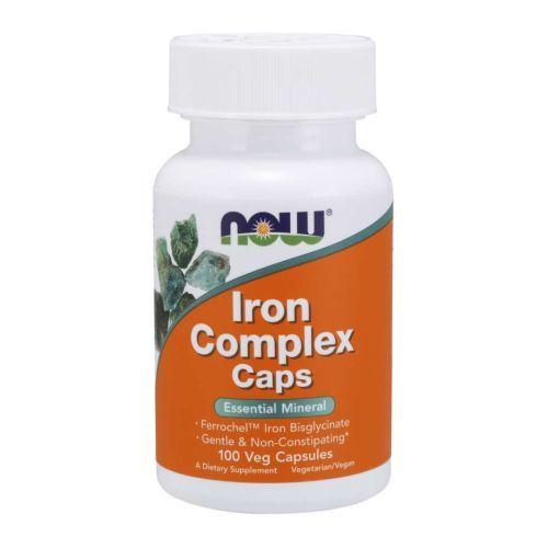 Imagem de Iron Complex Caps 100 Cápsulas Vegetais da Now Foods (pacote com 6)