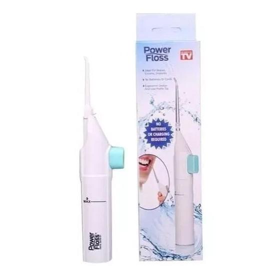 Irrigador Bucal Fio Dental Água Portátil Manual Power Floss Irrigador