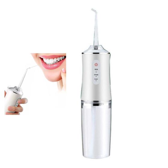 Imagem de Irrigador Jato de Limpeza Dental Oral  Eletrico Escova Dentes Lingua Gengiva Aparelho Ortodontico Implante Dentario Protese Higiene Bucal