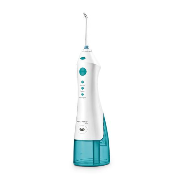 Imagem de Irrigador Oral Bucal Portátil Recarregável Limpa Dentes 2 Bicos 360 Elétrico Bivolt (HC036) - Multilaser