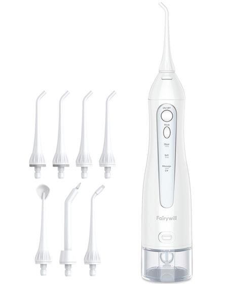 Imagem de Irrigador Oral Dental 300ml Kit 7 Bicos Para Higiene Bucal Ortodôntica, Remoção De Placa, Limpeza De Língua