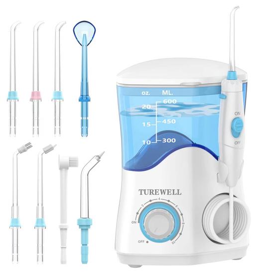 Imagem de Irrigador oral dental de água TUREWELL 600mL 10 níveis de pressão