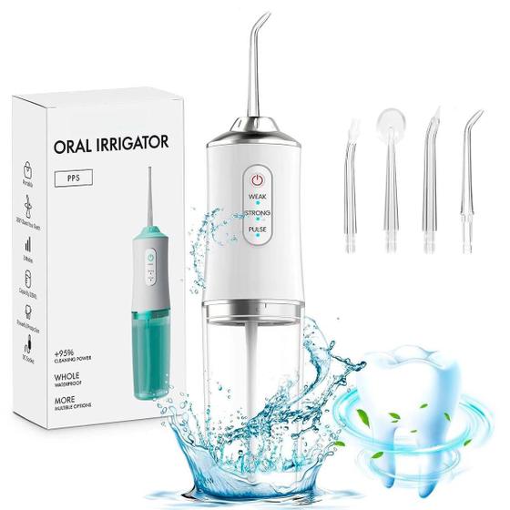 Imagem de Irrigador Oral Fio Dental USB 220ml - Limpeza Profunda