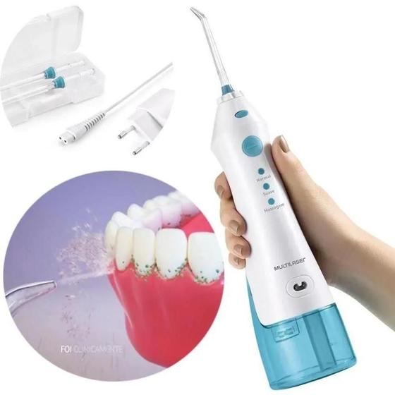 Imagem de Irrigador oral Multilaser HC036 branco e azul 110V/220V