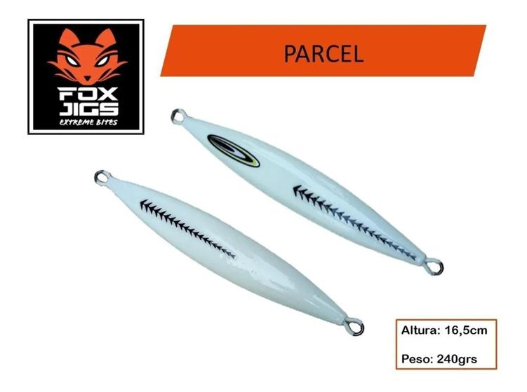 Imagem de Isca Artificial Fox Jig - Parcel 240g-16cm Slow Jig - Glow