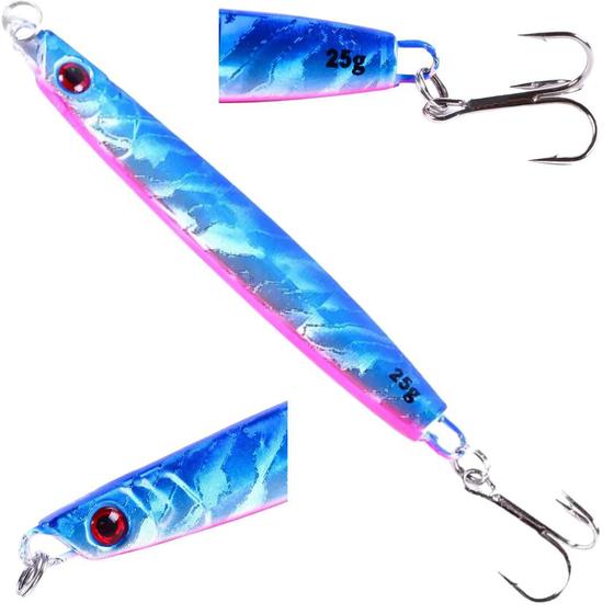 Imagem de Isca Artificial Jumping Jig 8cm 25g Garatéia Azul com Rosa