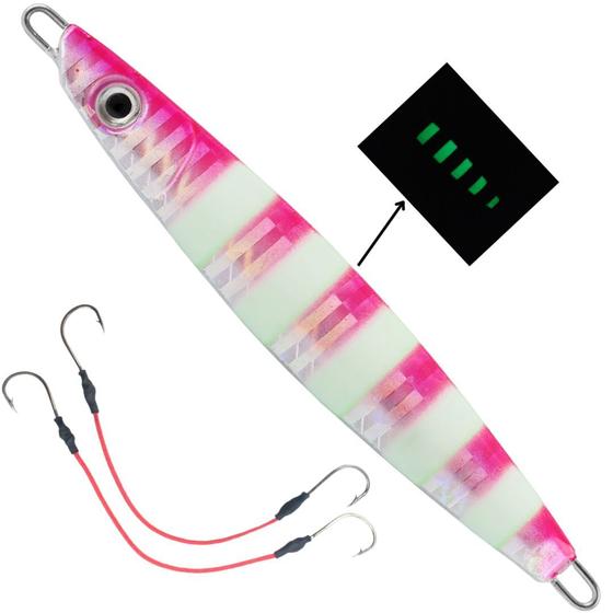 Imagem de Isca Artificial Jumping Jig Metal 13cm 85gr Pink Glow