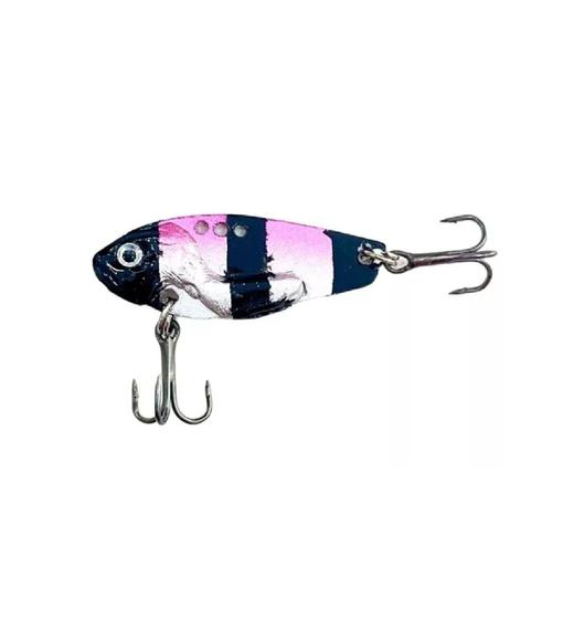 Imagem de Isca Artificial Pesca Gar Ferrinho 3,5cm 5g - Cor Preto / Rosa / Prata