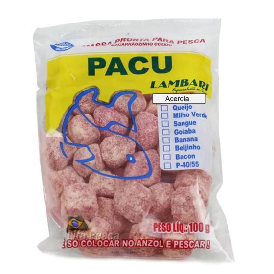 Imagem de Isca de Massa Pronta TAMBAQUI Para Pesca Tablete de Acerola 100g