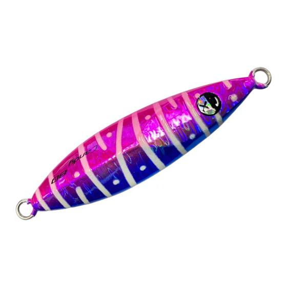 Imagem de Isca Para Pesca De Robalo Olhete Anchova Jignesis VFOX Candy 60g 8cm Jumping Jig Cor 04 Rosa/Azul